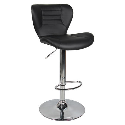 Adjustable Height Swivel Bar Stool - Moustache@ - 1/Pack, Black