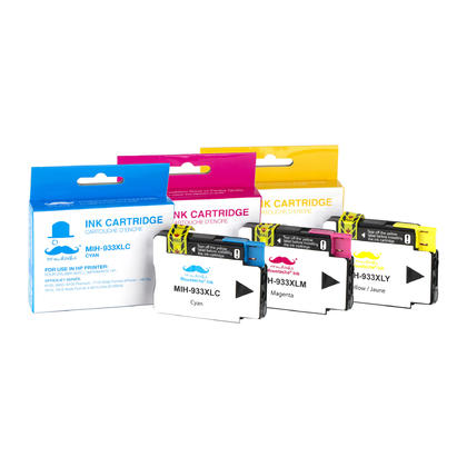 Compatible HP OfficeJet 7612 (G1X85A) Color Ink Cartridges C/M/Y COmbo, 3 Pack - High Yield