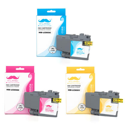 Compatible Brother LC3035 3PKS Color Ink Cartridge Combo Ultra High Yield C/M/Y