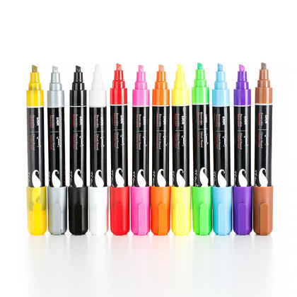 Liquid Chalk Board Window Markers 12 Pack With Free 40 Chalkboard Labels - Moustache@