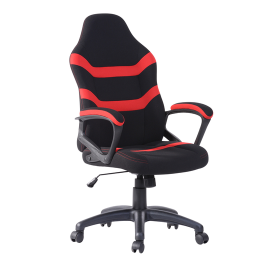 Homycasa Trevino Contemporary Ergonomic Swivel Desk Chair with Adjustable Height - Black/Red