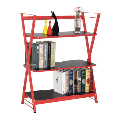 3-Tier Gaming Display Shelves, Home Office Storage Rack, Red - Moustache®