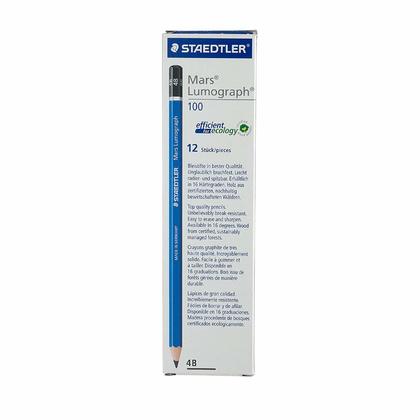 Staedtler® Mars® Lumograph® Drawing Sketching Pencils, 12/Pack - 4B